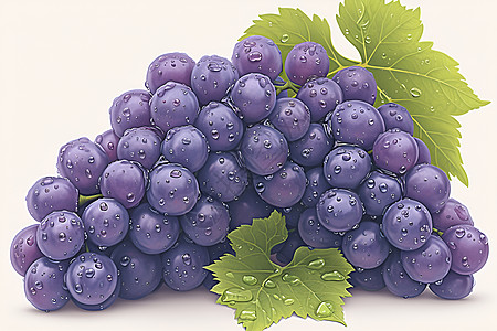 美味的紫色葡萄图片