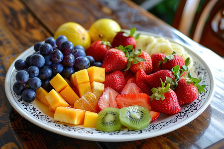 果盘上的水果图片
