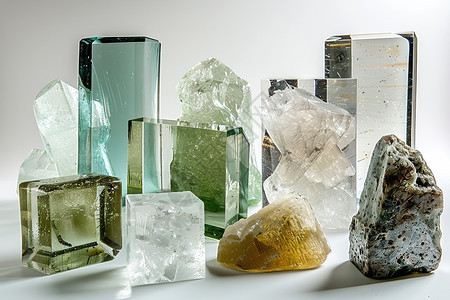 水晶体和岩石图片