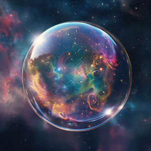 宇宙中的悬浮泡泡图片