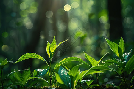 森林中的植物图片