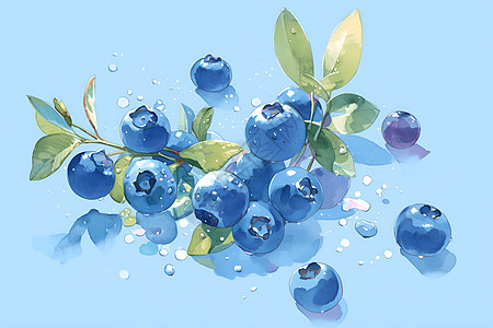 可口健康的蓝莓图片