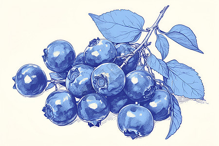 可口的蓝莓浆果图片