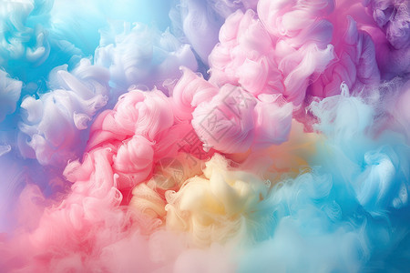 彩色烟雾云朵图片