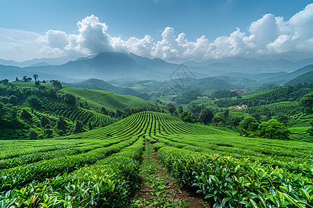 深山茶园图片