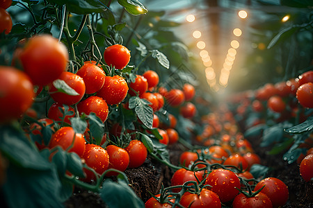 温室大棚里的番茄图片