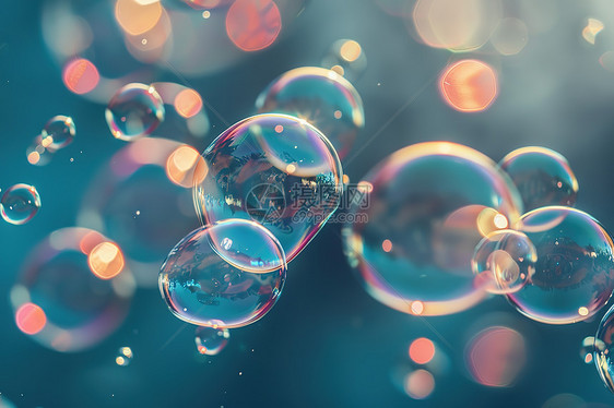 浮动的泡泡图片