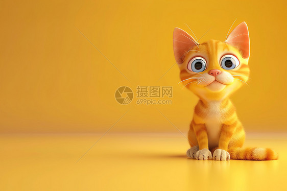 可爱的小黄猫图片