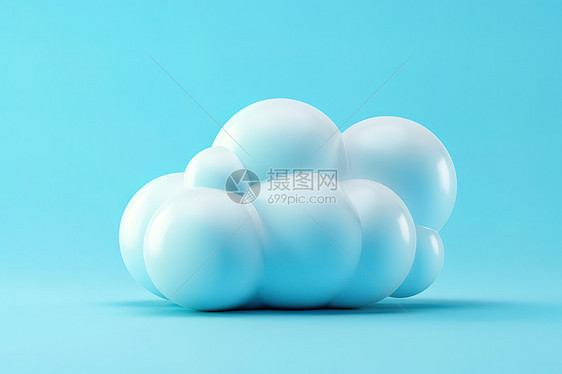 白色球体云朵图片