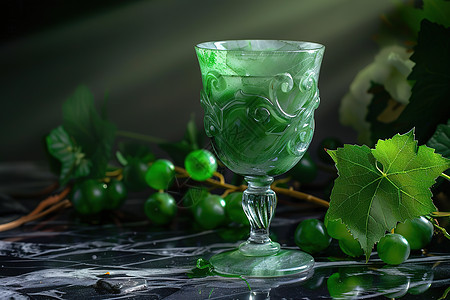 绿色翡翠杯子图片