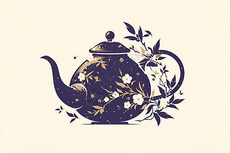 古风紫陶茶壶图片