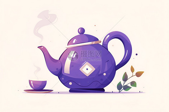 简约茶壶图标图片