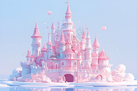 幻想粉色城堡图片