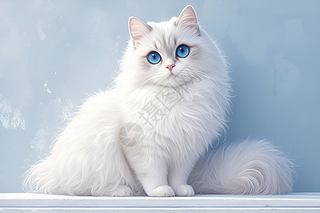 蓝眼睛波斯猫图片