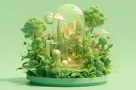 绿色植物空间背景图片