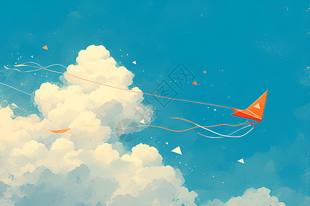 自由飞翔的风筝图片