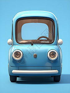蓝色玩具车图片