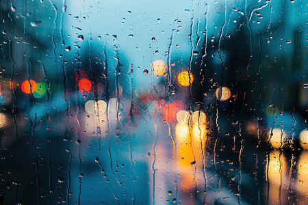 雨滴斑斑的窗户背景图片