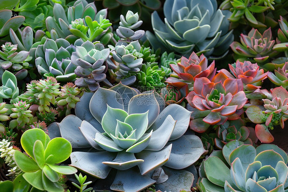 多肉植物在花园里图片