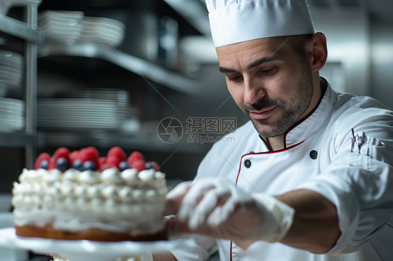 厨师创作糕点图片