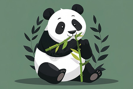 吃东西的熊猫图片