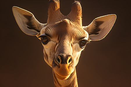呆萌的长颈鹿图片