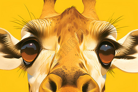 长颈鹿的大眼睛图片