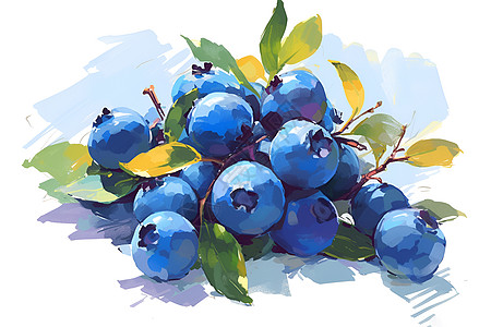 美味的蓝莓图片