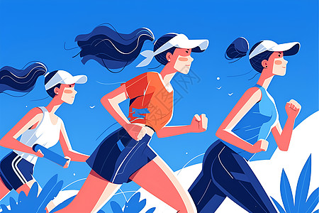 跑步锻炼的女性图片