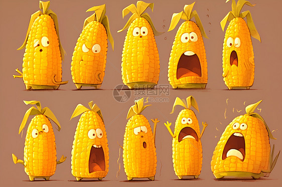 可爱的卡通玉米图片