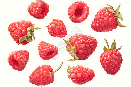 多汁可口的树莓食物图片
