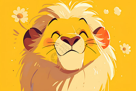 可爱的微笑狮子图片