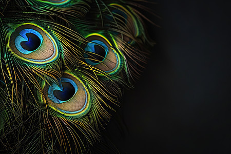 美丽的孔雀羽毛背景图片