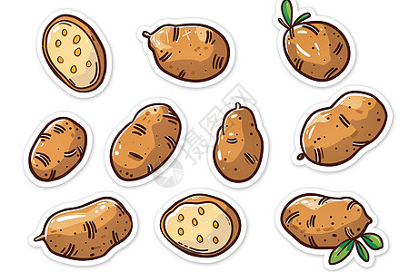 可爱的棕色土豆图片