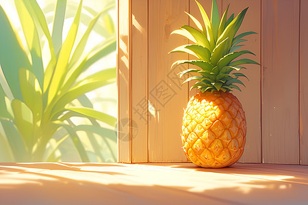 地上的菠萝图片