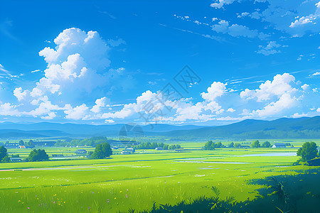 宁静广袤的草原图片