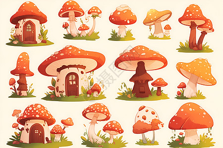 梦幻蘑菇房图片