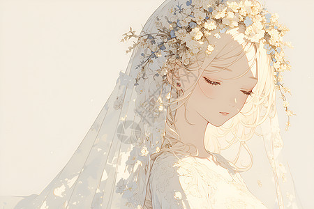 阳光下的新娘背景图片