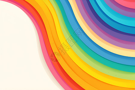 五彩斑斓的彩虹图片