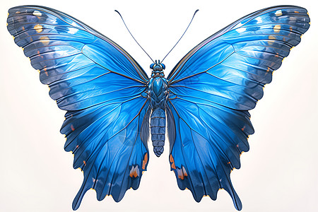 蓝色蝴蝶插画图片