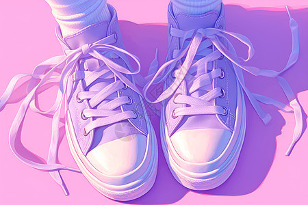 美观的紫色鞋子背景图片