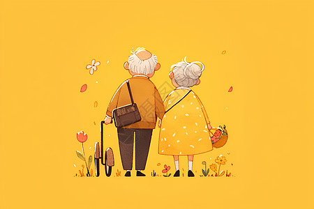 温馨的老年夫妇图片