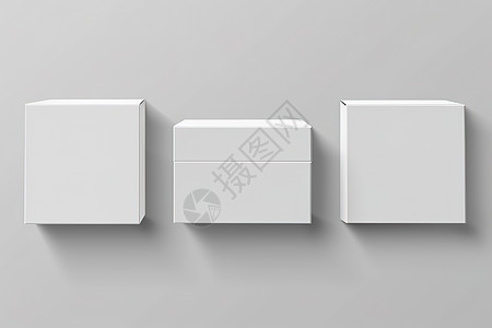 三个白盒子图片