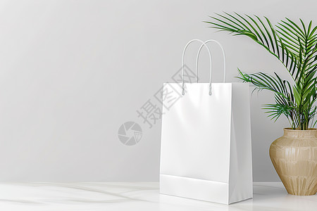 白色的购物袋图片
