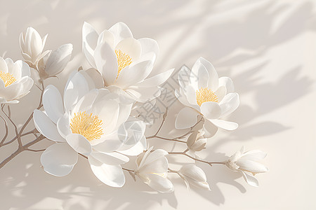 白色花朵绽放图片