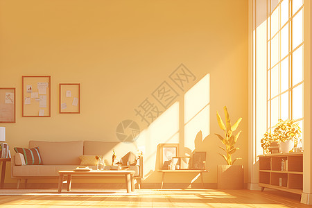阳光里的客厅沙发图片