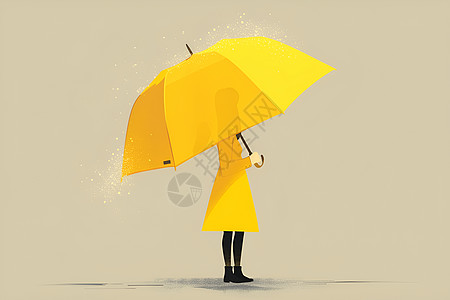 一把黄色雨伞图片
