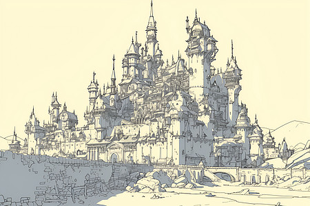 绘画的梦幻城堡图片