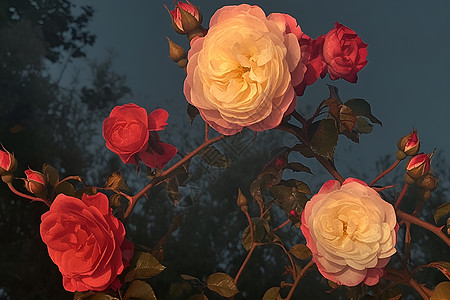 浪漫绽放的玫瑰图片