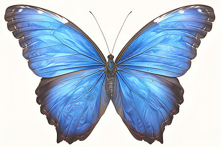 闪耀的蓝色蝴蝶图片